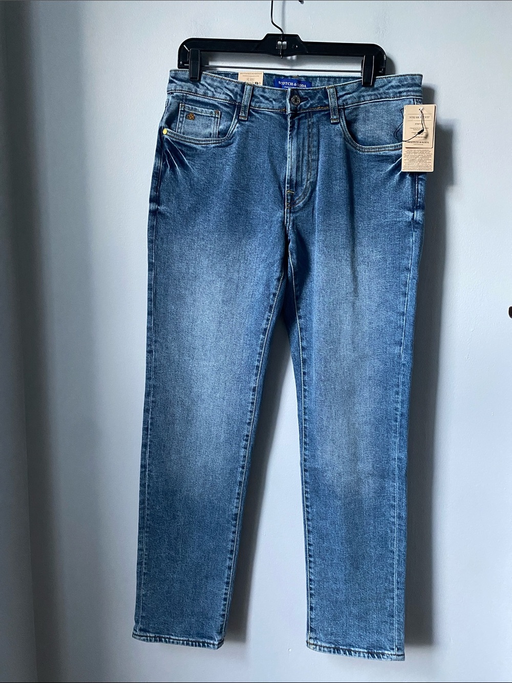 Scotch & Soda Mens NWT, Straight Fit Stretch, Marin Wash Jean 32x32